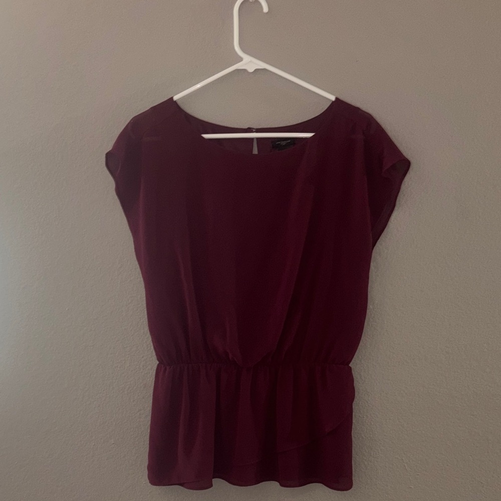Ann Taylor Deep Burgundy Blouse